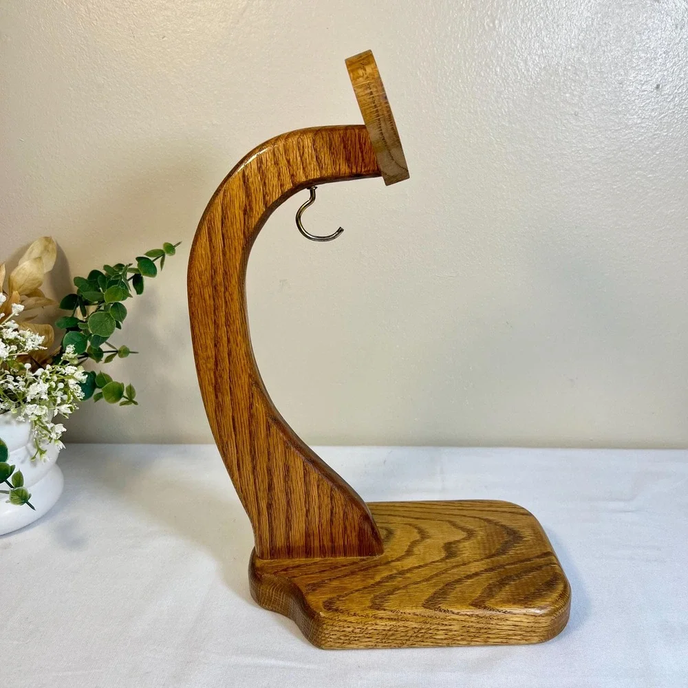 Vintage Hand-Crafted Heart Shaped Wood Banana Hook Holder